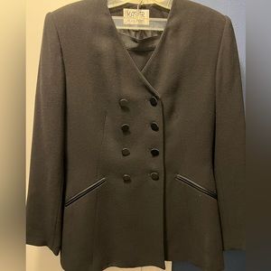 Black Kasper Wool Suit good condition
